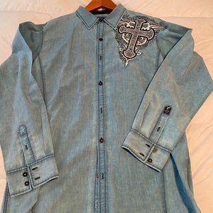 ROAR Buckle Brand Embroidered Shirt - XL